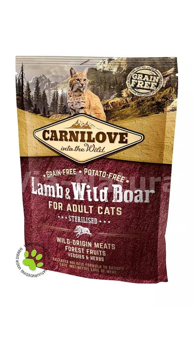 CARNILOVE LAMB & WILD BOAR STERILISED 400GR